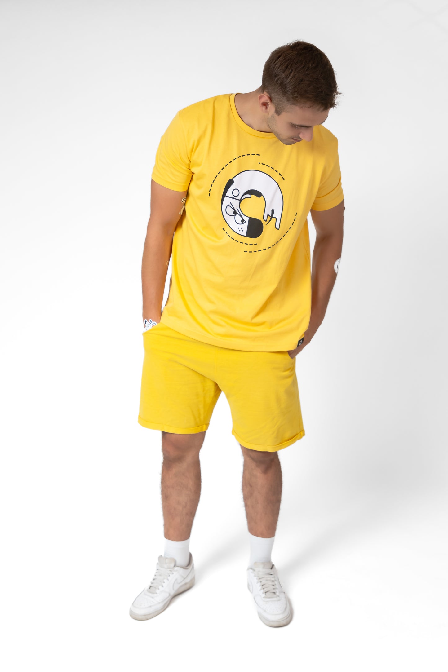 Doggo Swirl - Yellow Tee