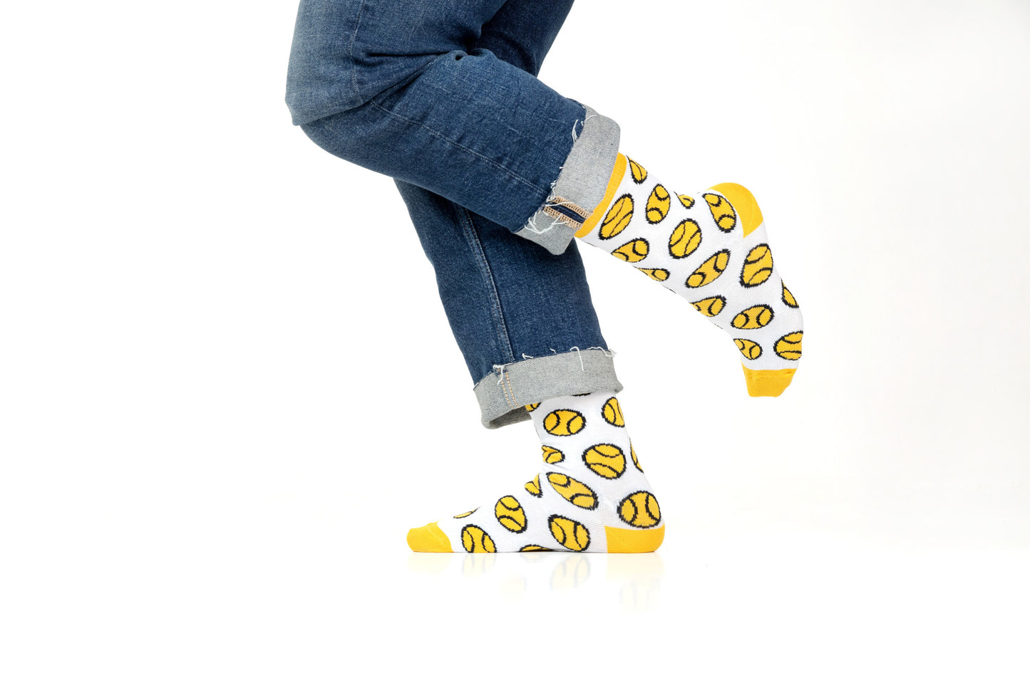 Doggo Ball Socks - White & Yellow