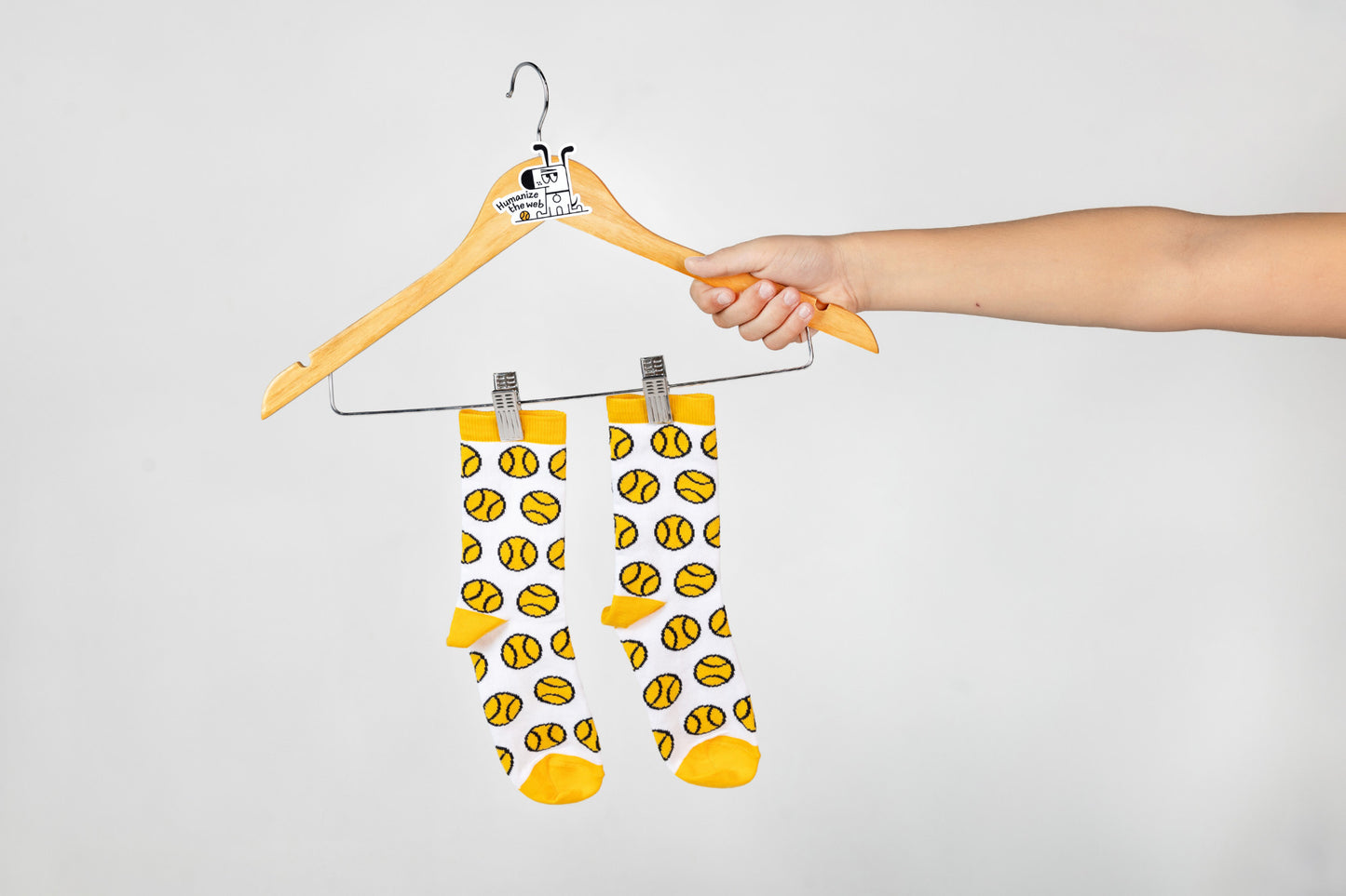 Doggo Ball Socks - White & Yellow