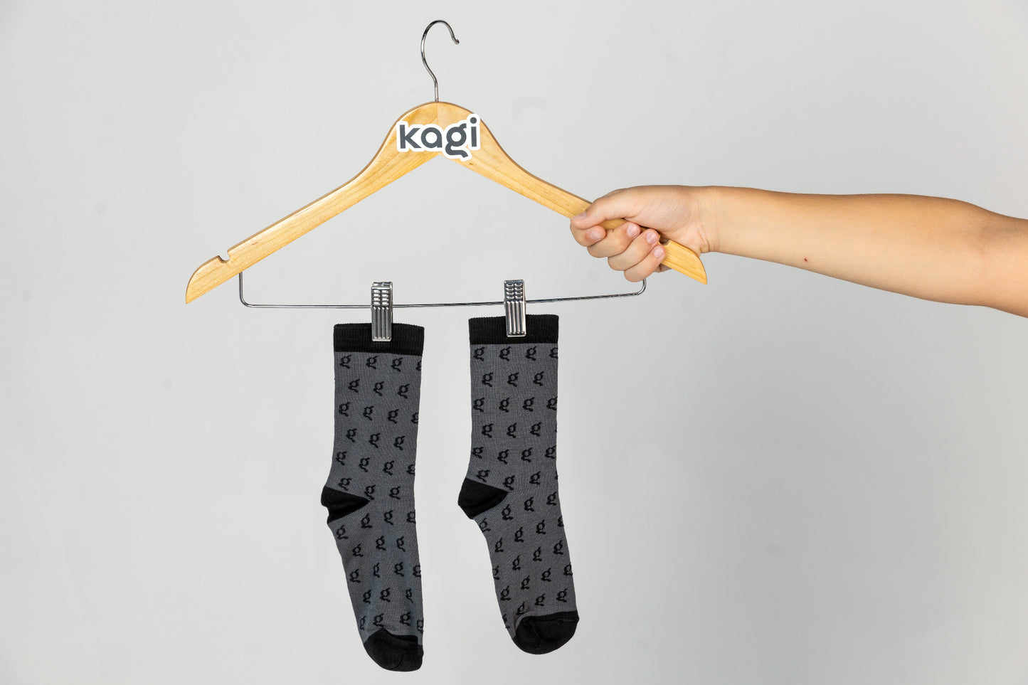 Logo Pattern Socks - Black